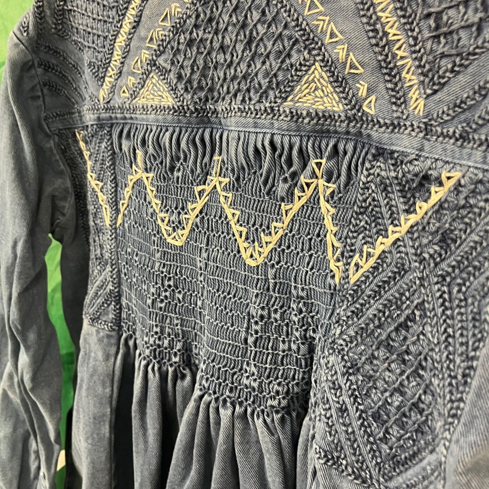 Free People Indigo Blue denim Tunic Top - Picture 5 of 8